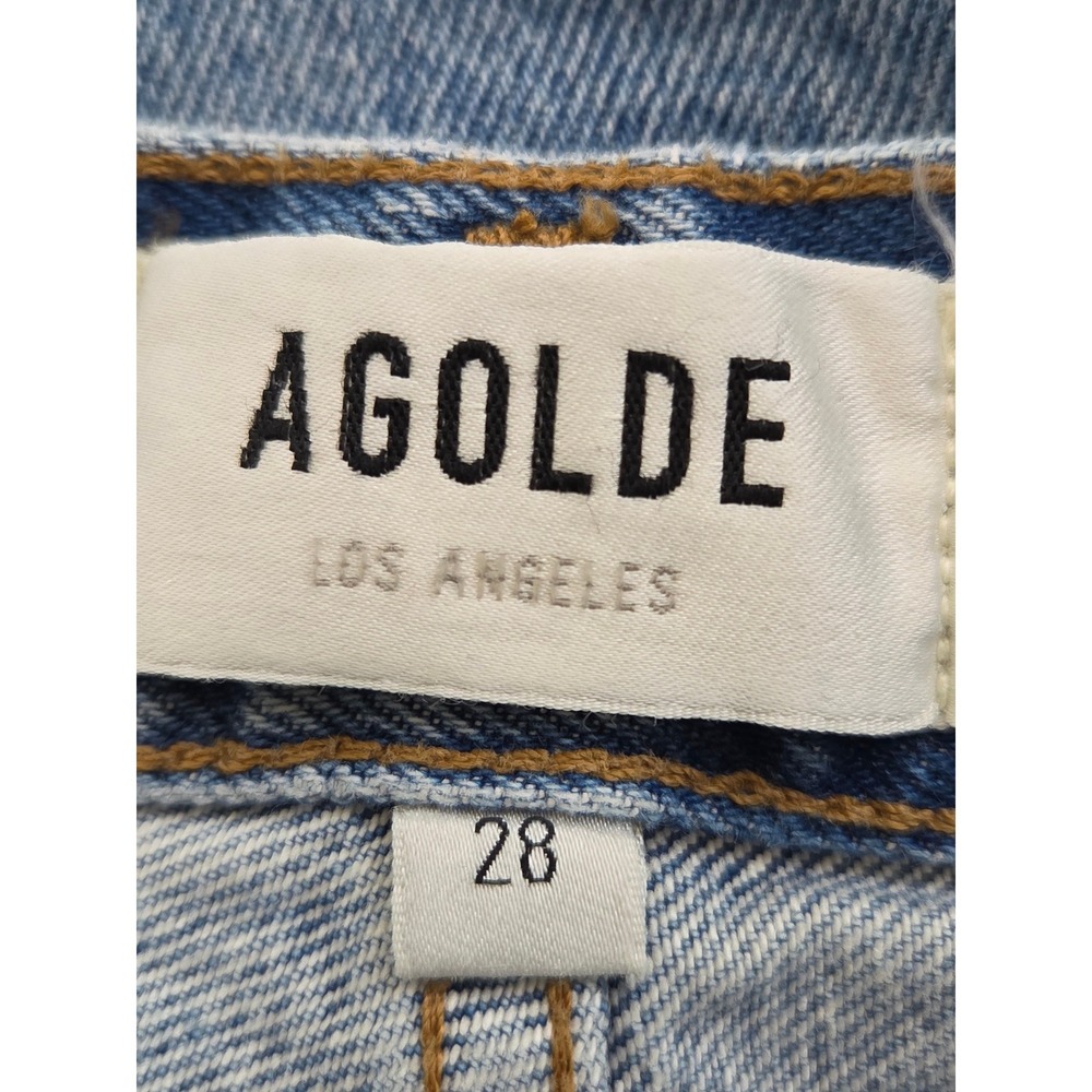 AGOLDE Low Slung Baggy Jeans Wide Leg Women 28 Liber Blue NWT $228 A9079-1535 - Picture 5 of 9